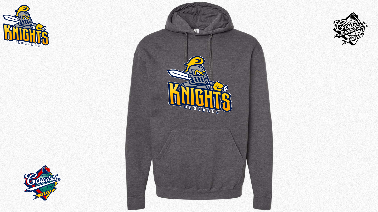 Adult 8 oz. Fleece Hooded Sweatshirt Pullover 80/20 EYRA Baseball knight
