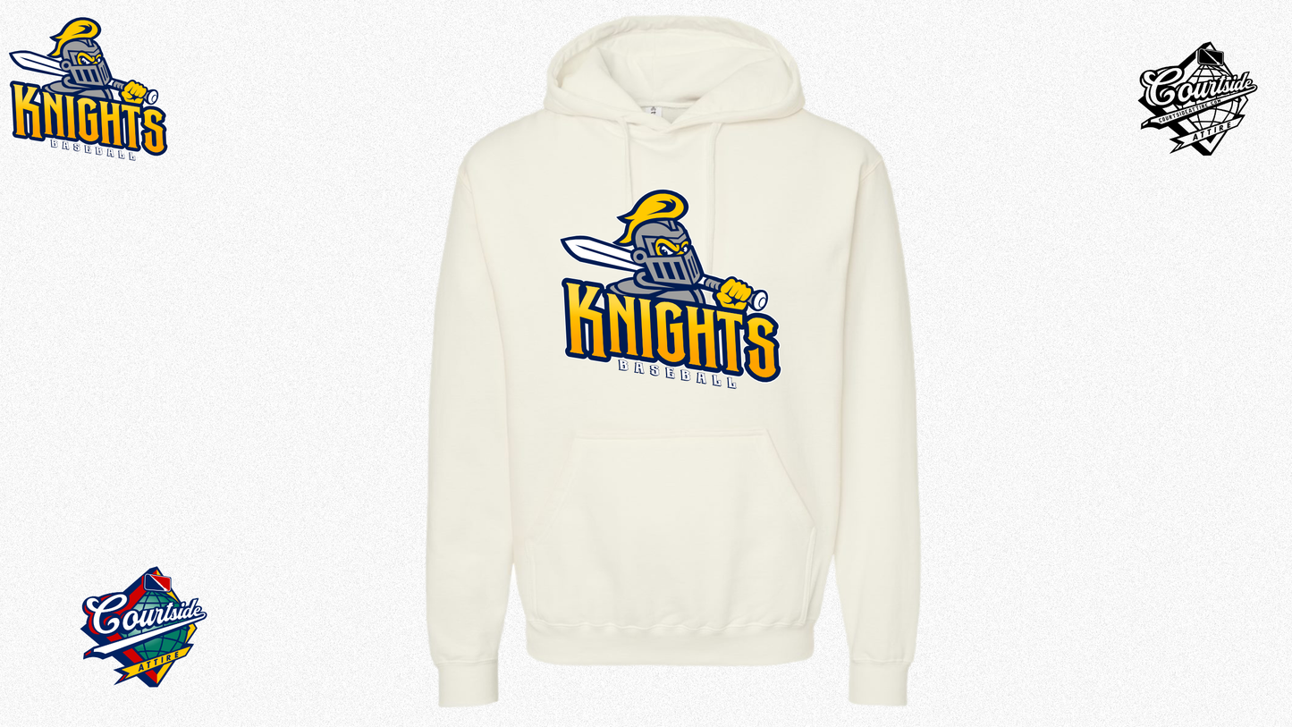 Adult 8 oz. Fleece Hooded Sweatshirt Pullover 80/20 EYRA Baseball knight