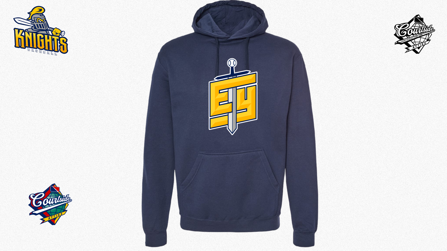 Adult 8 oz. Fleece Hooded Sweatshirt Pullover 80/20 EYRA Baseball EY