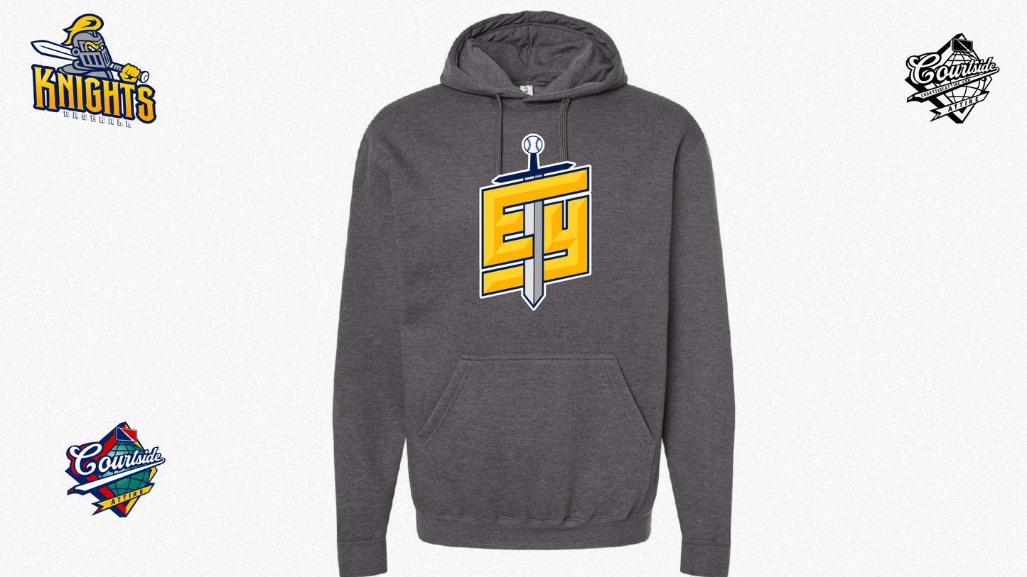 Adult 8 oz. Fleece Hooded Sweatshirt Pullover 80/20 EYRA Baseball EY