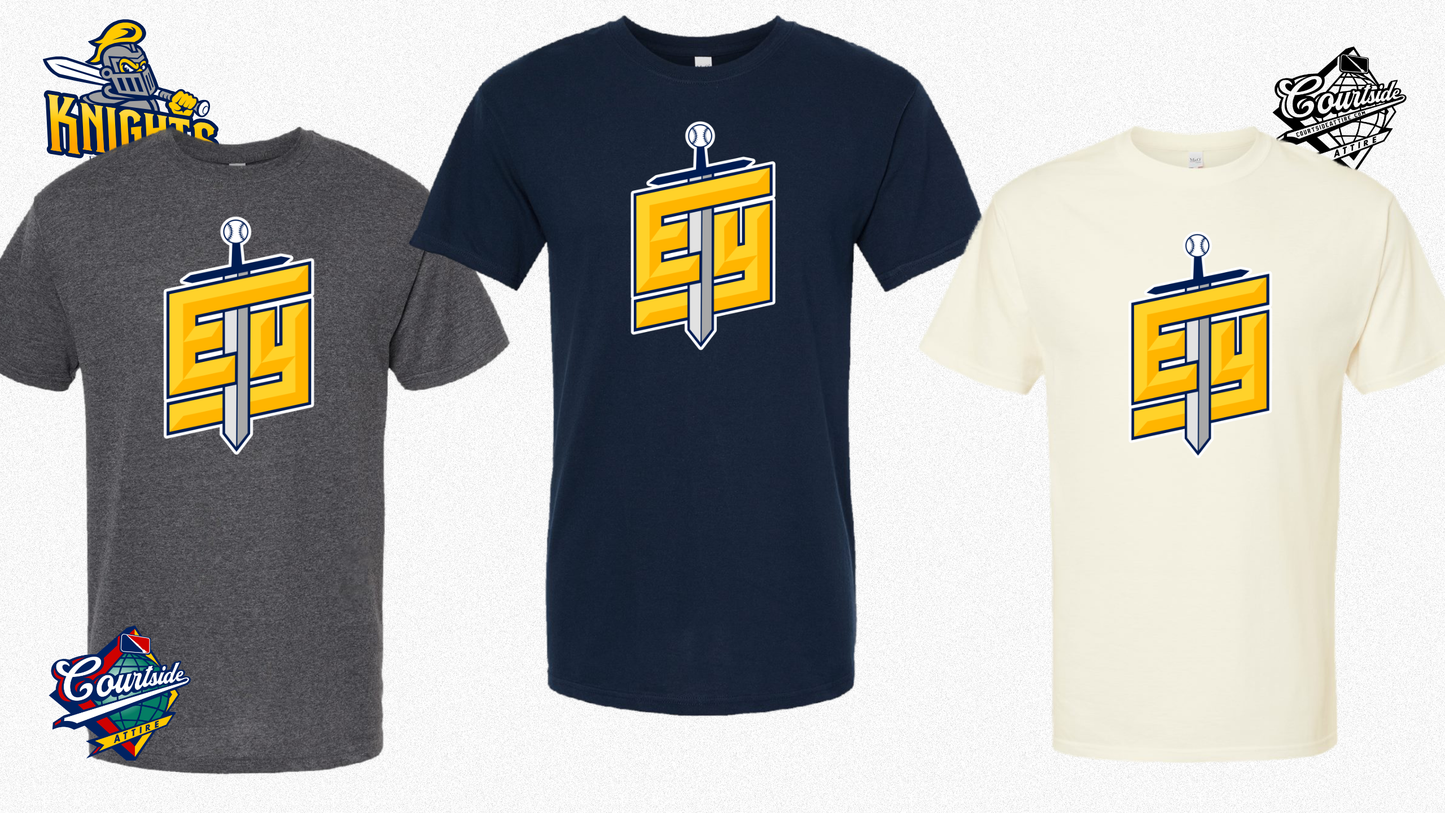 Adult T-Shirt Navy 5 oz. Knights EYRA Baseball EY