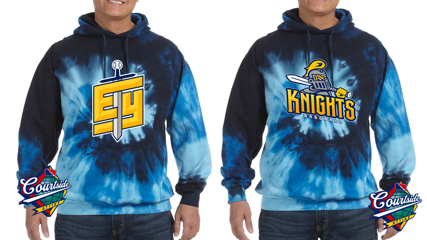 Tie-Dye Adult Tie-Dyed Pullover Hooded Sweatshirt EYRA Knights