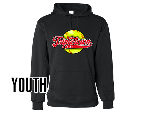 Youth Aces Script Softball Sport Hoodie Tripletown
