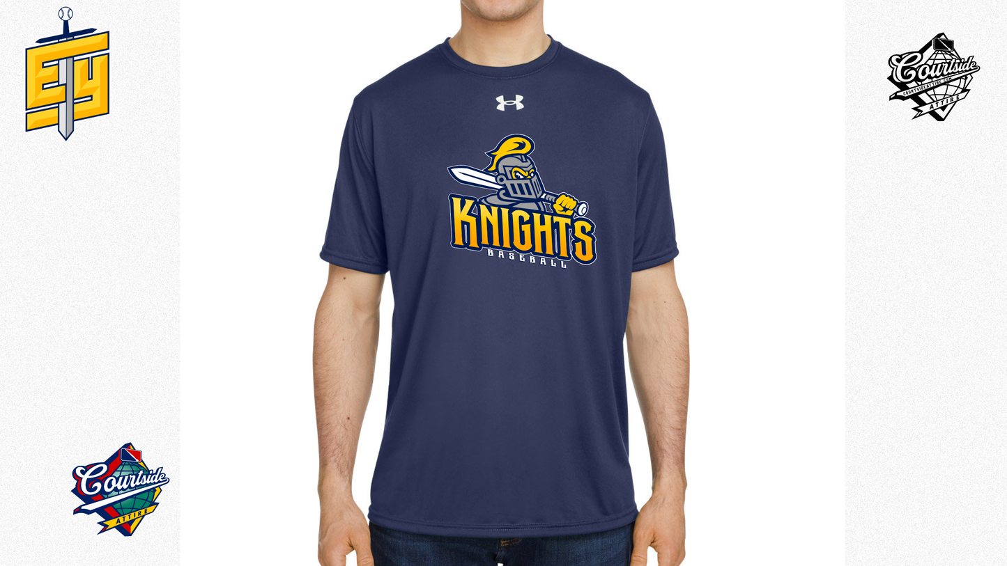 Under Armour Adult Men's Performance Navy and Gray T-Shirt 1376842 EYRA Knights knight