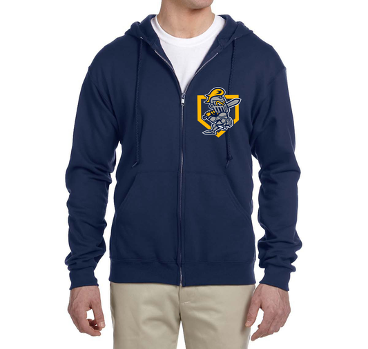 Adult NuBlend® Fleece Full-Zip Hooded Sweatshirt Navy EYRA Knights 993