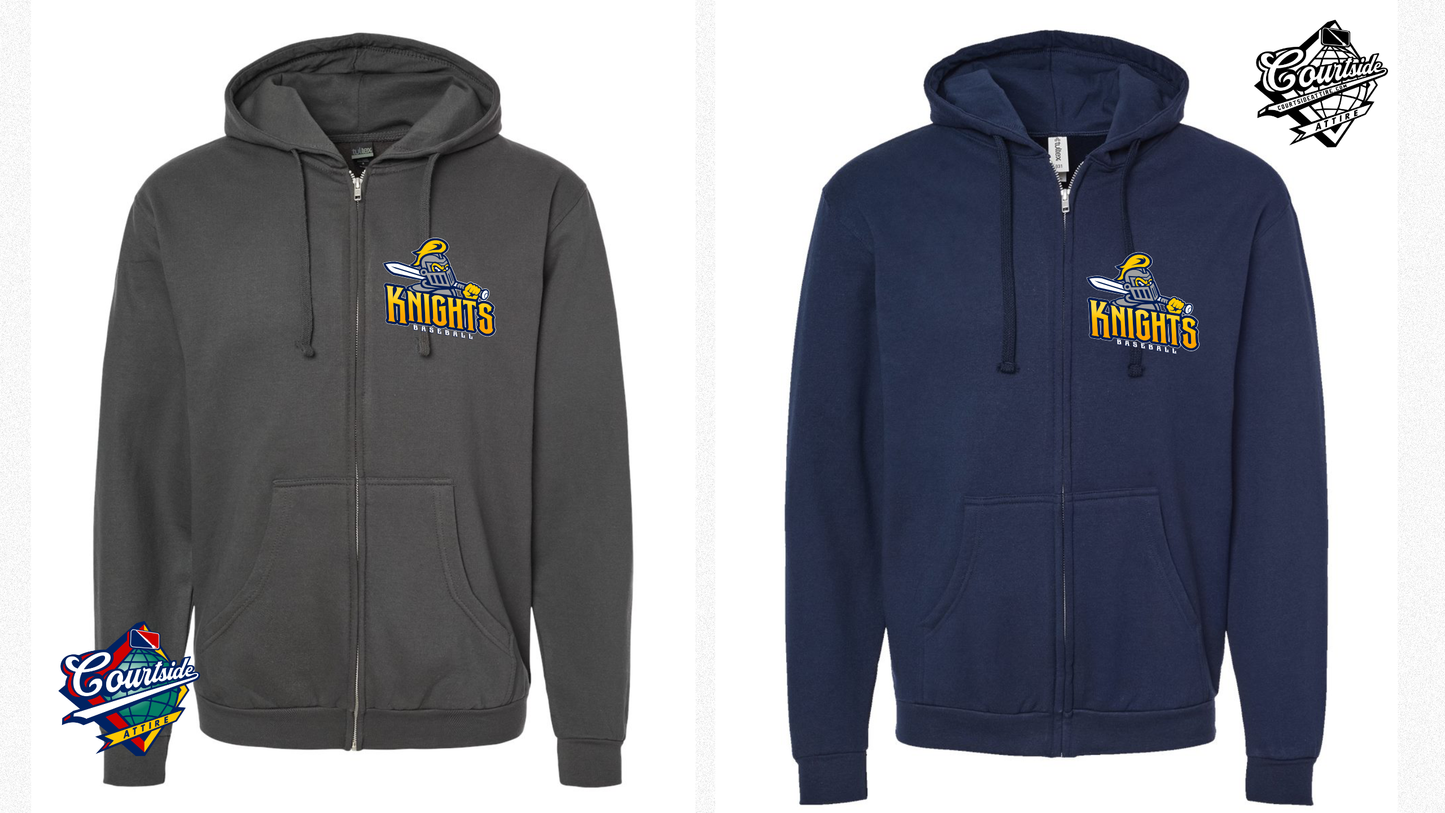 Unisex Full-Zip Hooded Sweatshirt Navy EYRA Knights 331