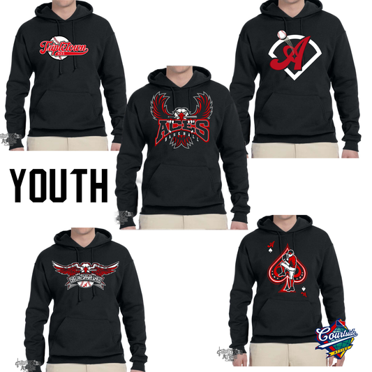 Youth Aces Black Hoodie Tripletown Multiple Designs
