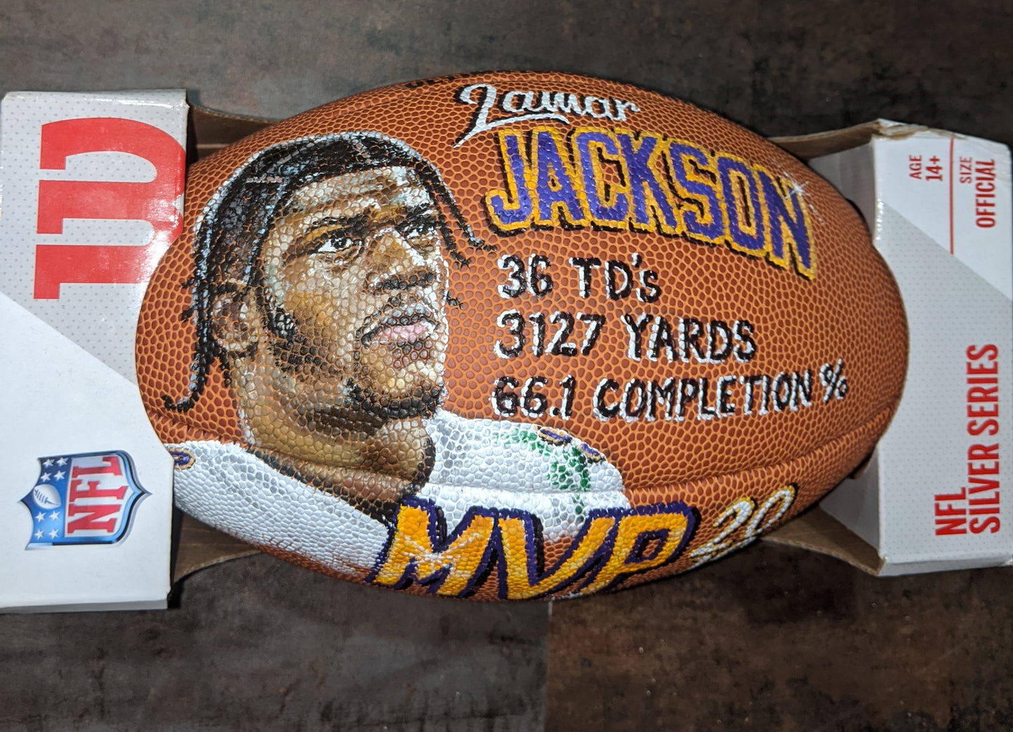 Custom hand painted portrait balls and helmets