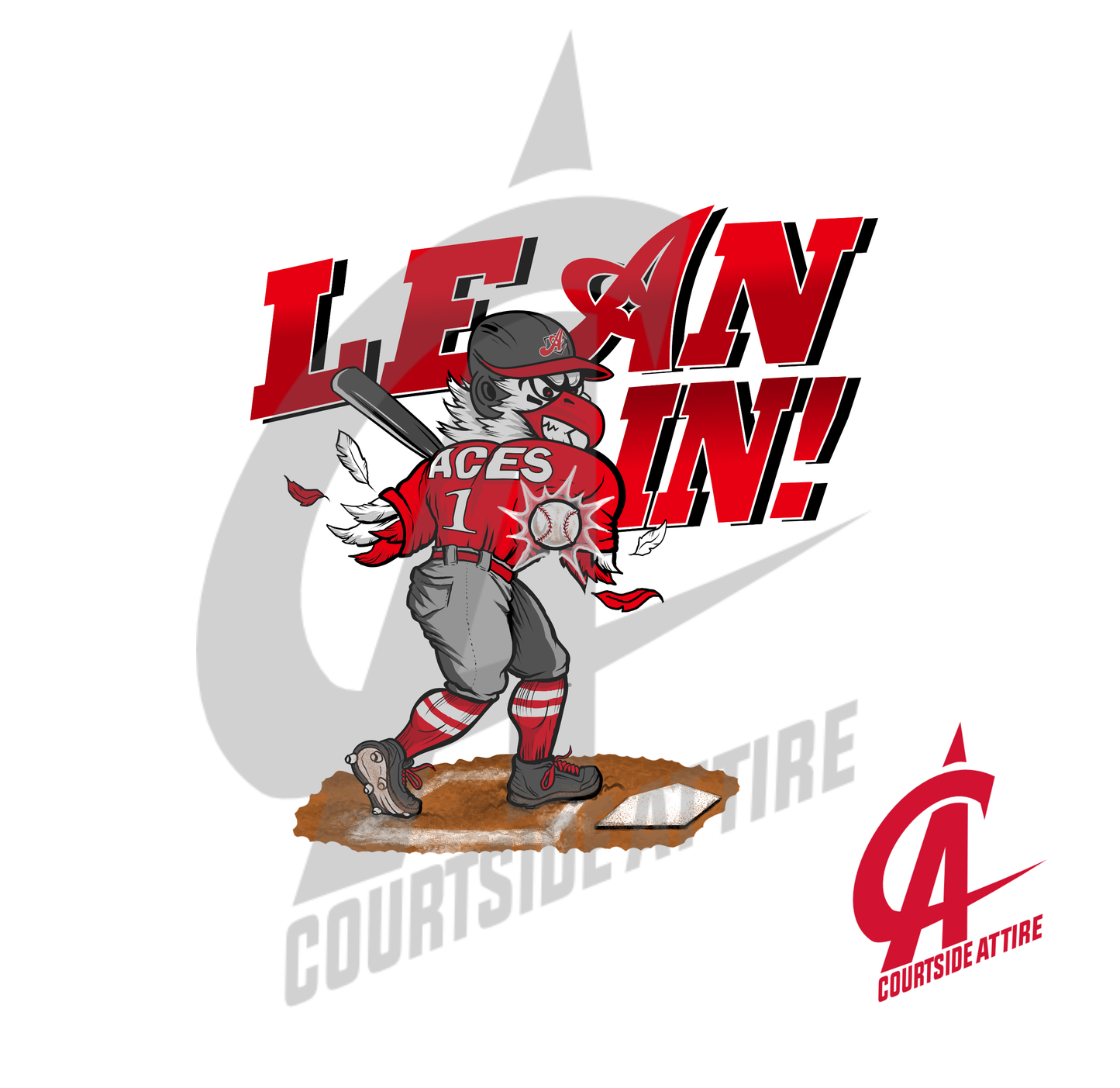 LEAN IN Aces T-shirt Adult and Youth Tripletown