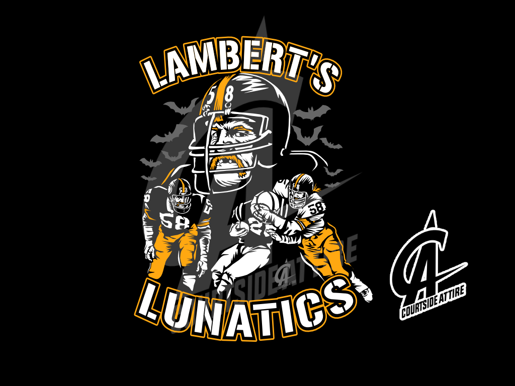 Lamberts Lunatics Pittsburgh Shirt mens adult Dracula in Cleats