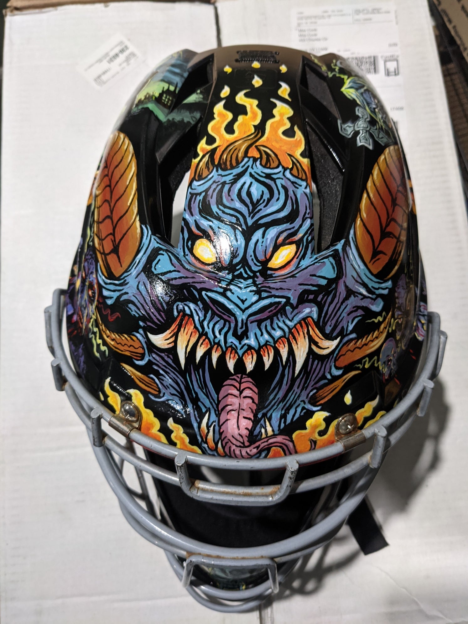 custom painting for football helmets Custom Portrait sport balls, helmets, bats (high school, college, pros – Courtside Attire