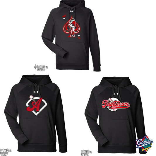 Under Armour Men's Rival Pullover Hooded Sweatshirt Aces Baseball 1379757 Tripletown