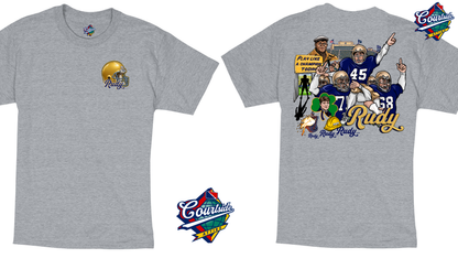 Rudy shirt front and back, heather grey