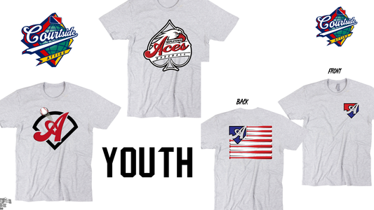 Youth Gray Aces Multiple Designs T-shirt Tripletown aces