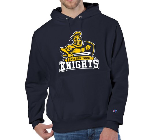 Champion Adult s1051 12 oz. Sweatshirt Pullover Hood Navy EYRA Knights 3