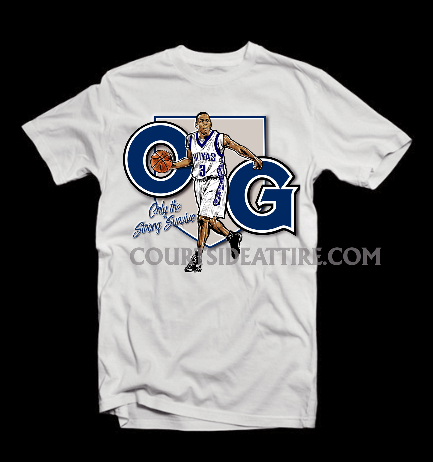 Allen Iverson OG Georgetown Sixers Adult Shirt Mens