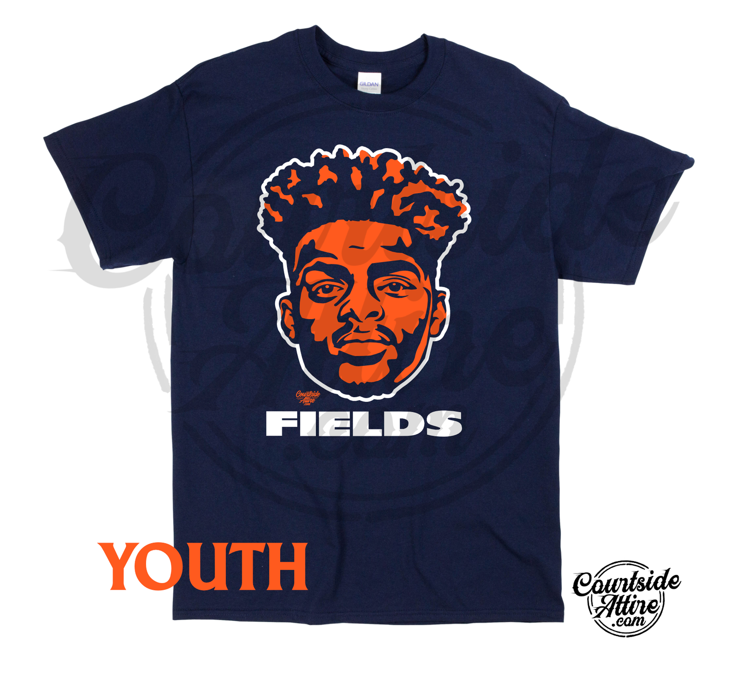 Youth Justin Fields Bears logo Shirt kids chicago