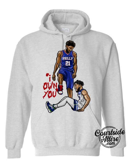 Joel Embiid Stepover Owned Hoodie sweatshirt Philadelphia jersey Adult Mens sixers