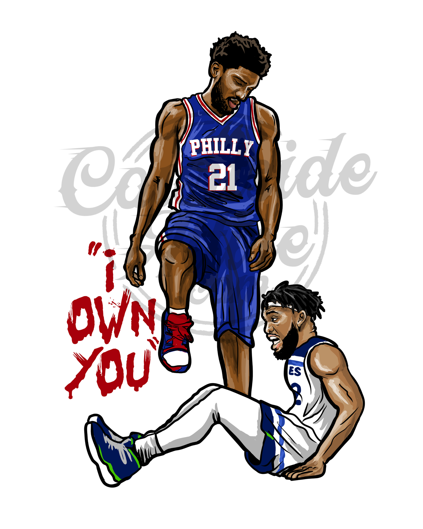 Joel Embiid Stepover Owned Hoodie sweatshirt Philadelphia jersey Adult Mens sixers