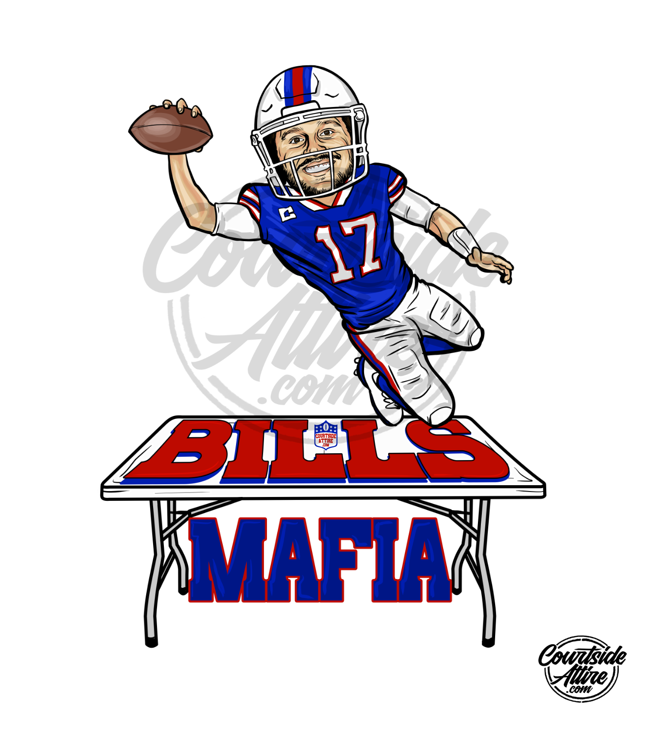 Josh Allen Bills Mafia Table Adult Hoodie Navy Sweatshirt